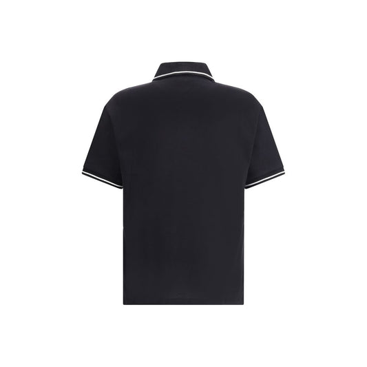 Amiri Black Cotton Polo T-Shirt