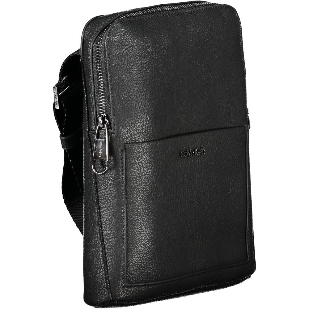 Calvin Klein Black Polyurethane Men's Shoulder Bag