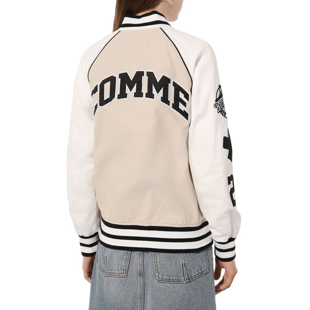 Comme Des Fuckdown Beige Cotton Jackets & Coat