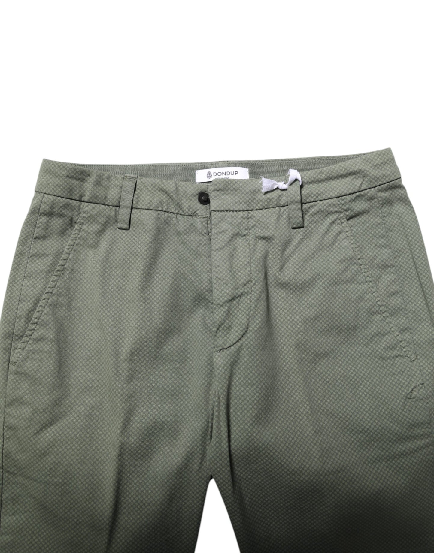 Dondup Green Mid Waist Skinny Fit Casual Pants