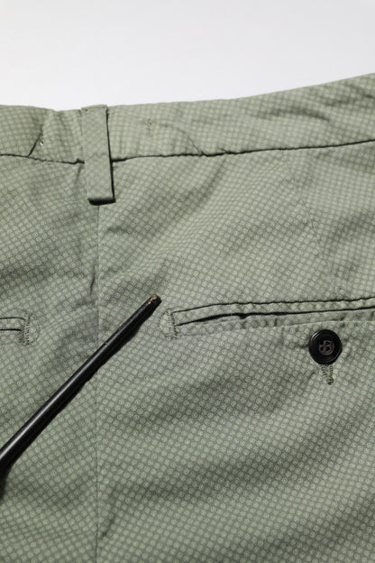 Dondup Green Mid Waist Skinny Fit Casual Pants