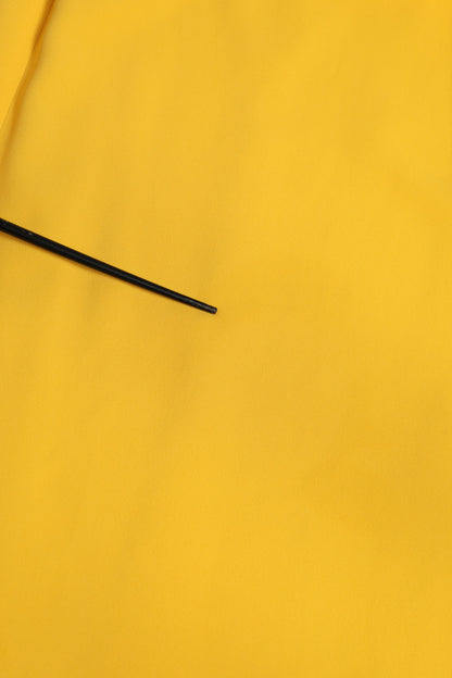 Dolce & Gabbana Yellow One Shoulder Side Slit Sheath Dress