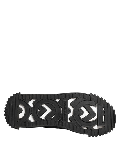 Dolce & Gabbana Black Logo Lace Up Low Top NS1 Sneakers Shoes