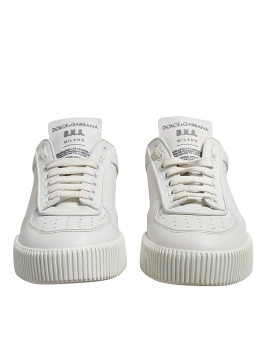 Dolce & Gabbana White Miami Leather Low Top Men Sneakers Shoes