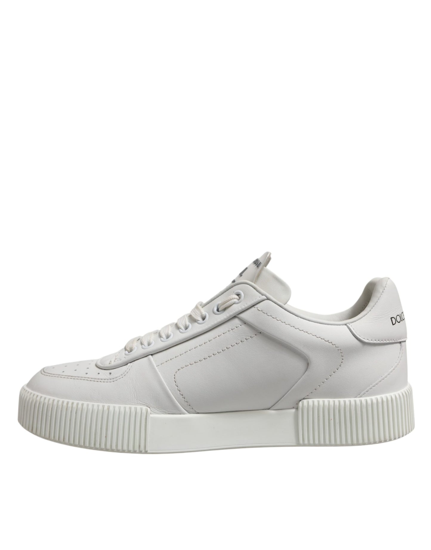 Dolce & Gabbana White Miami Leather Low Top Men Sneakers Shoes