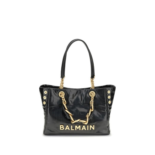Balmain Black Calf Leather Bos Taurus Shoulder Bag