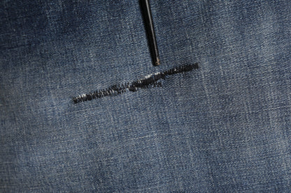 Dolce & Gabbana Blue Washed Skinny Logo Plaque Men Denim Jeans