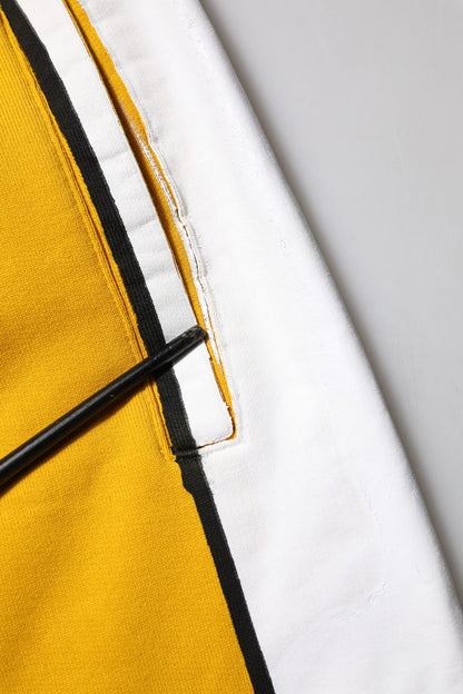 Dolce & Gabbana Yellow Cotton Logo Drawstring Jogger Sweatpants Pants