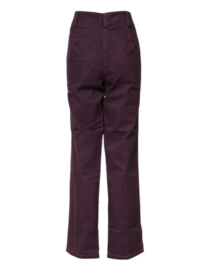 BENCIVENGA Purple High Waisted Tapered Pants