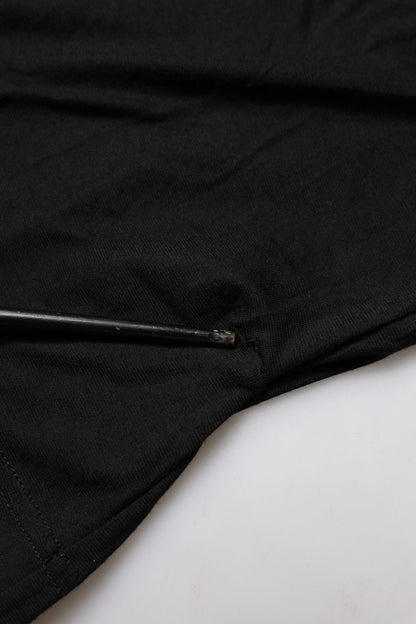 Dolce & Gabbana Black Cotton Short Sleeves Round Neck T-shirt