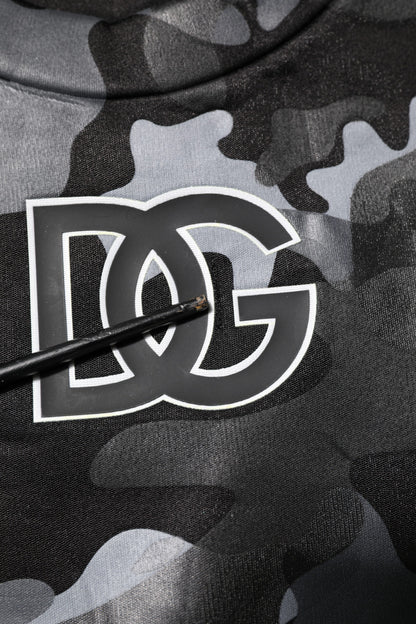 Dolce & Gabbana Black Camouflage Pullover Sweatshirt Sweater