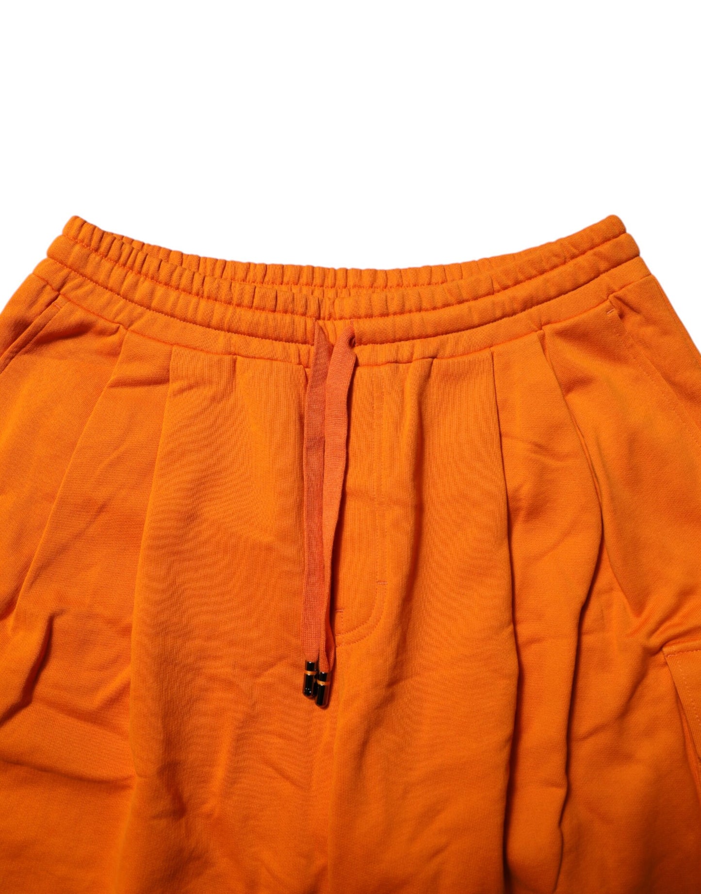 Dolce & Gabbana Orange Cotton Men Casual Cargo Bermuda Shorts