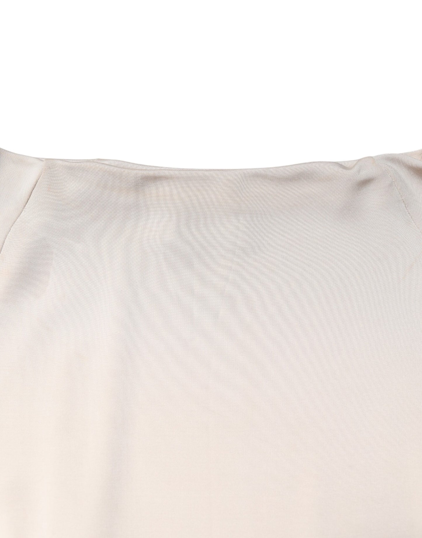 Roberto Cavalli Ivory Viscose Sheath Knee Length Dress