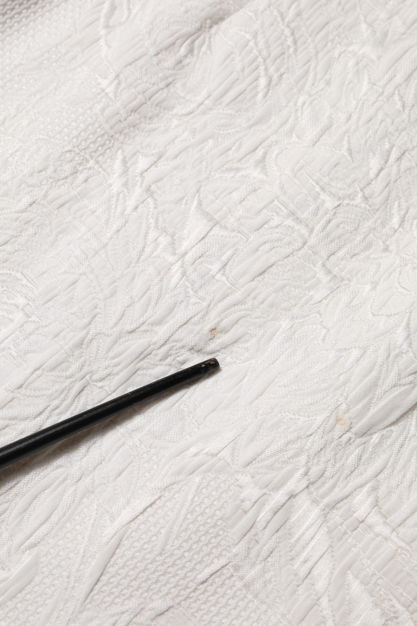 Dolce & Gabbana White Floral Brocade A-line High Waist Skirt