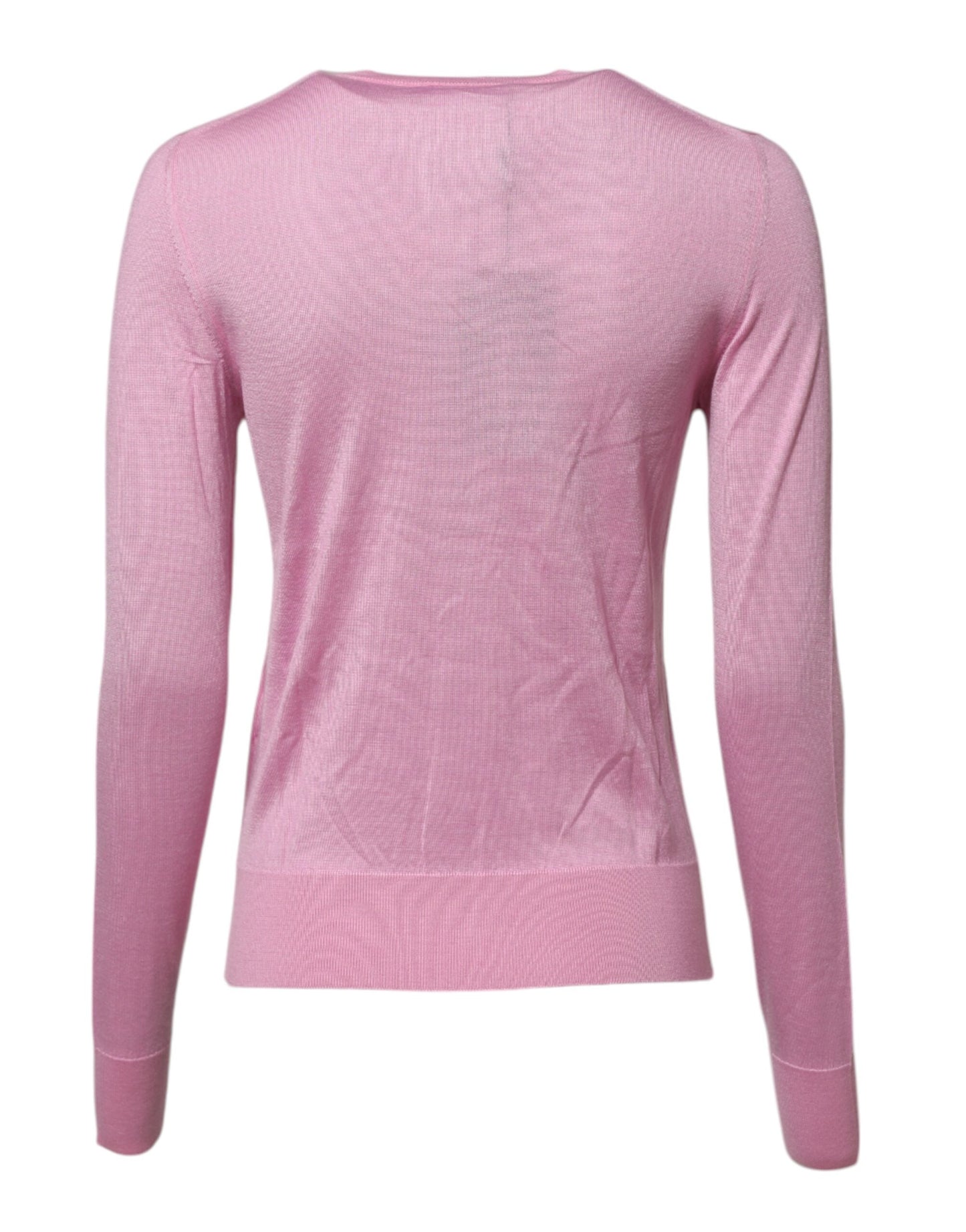 Dolce & Gabbana Pink Floral Detailing Cardigan Sweater