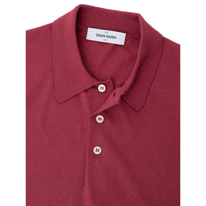 Gran Sasso Red Cotton Polo Shirt