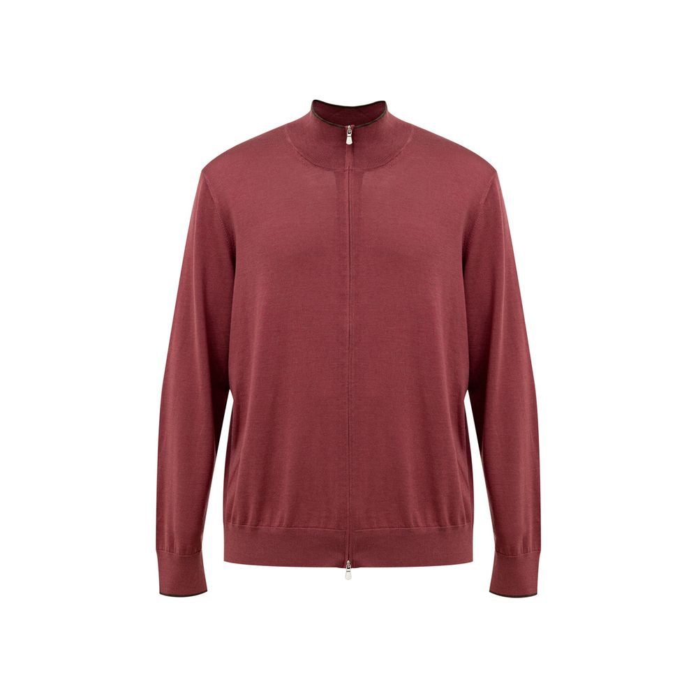 Gran Sasso Red Silk T-Shirt
