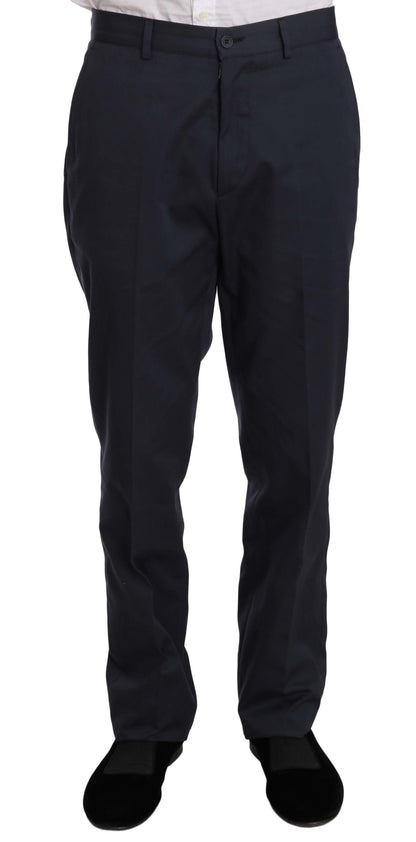 Romeo Gigli Two Piece 3 Button Cotton Blue Solid Suit