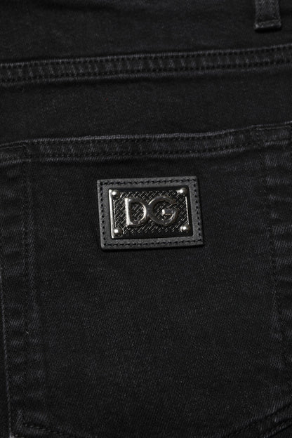 Dolce & Gabbana Black Cotton Skinny Denim Jeans