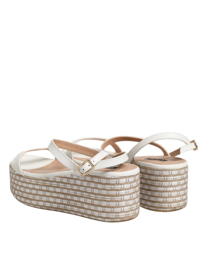 Patrizia Pepe White Espadrilles Ankle Strap Sandals Shoes