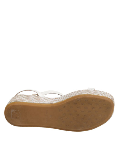 Patrizia Pepe White Espadrilles Ankle Strap Sandals Shoes