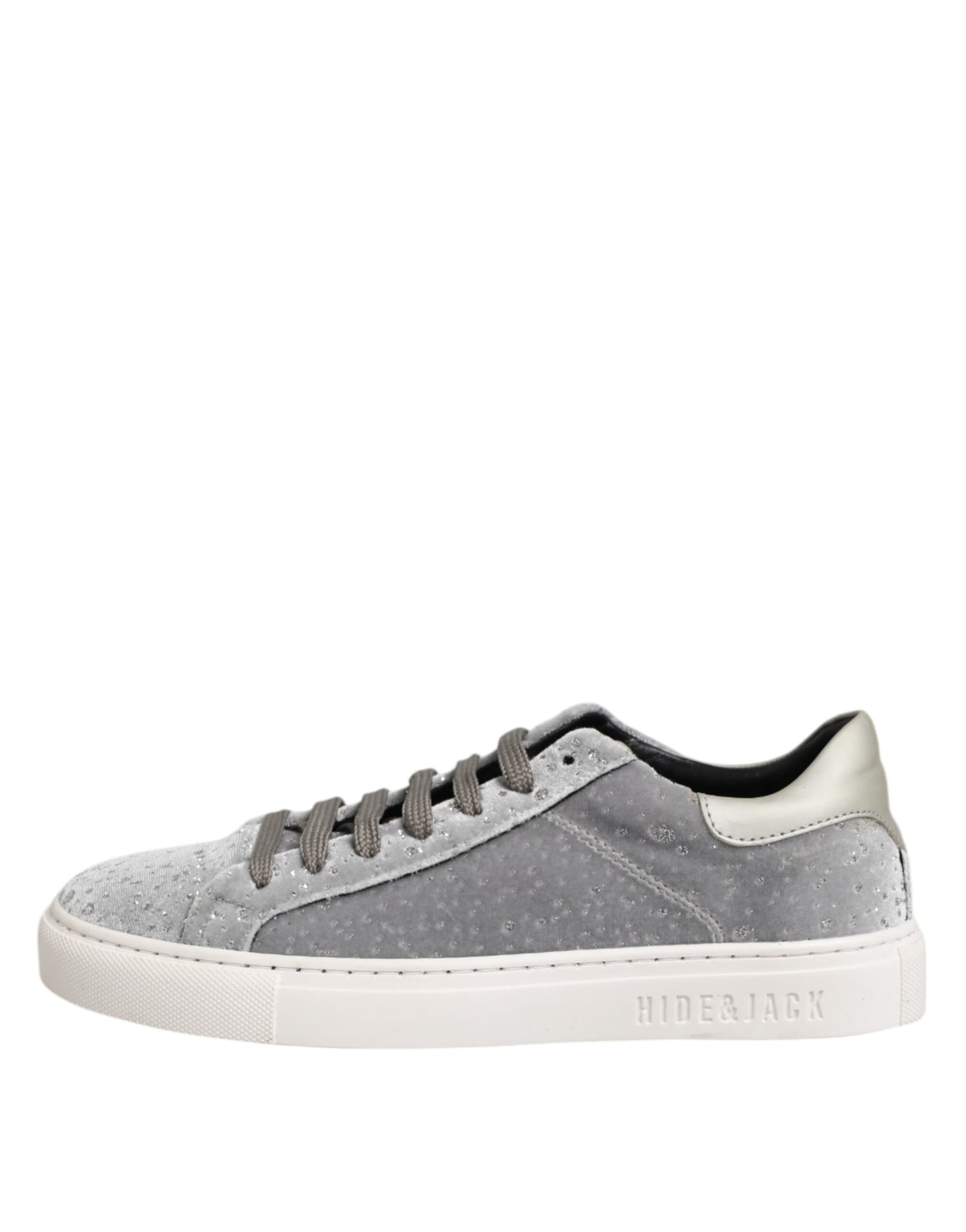 HIDE & JACK Gray Suede Low Top Lace Up Sneakers Shoes