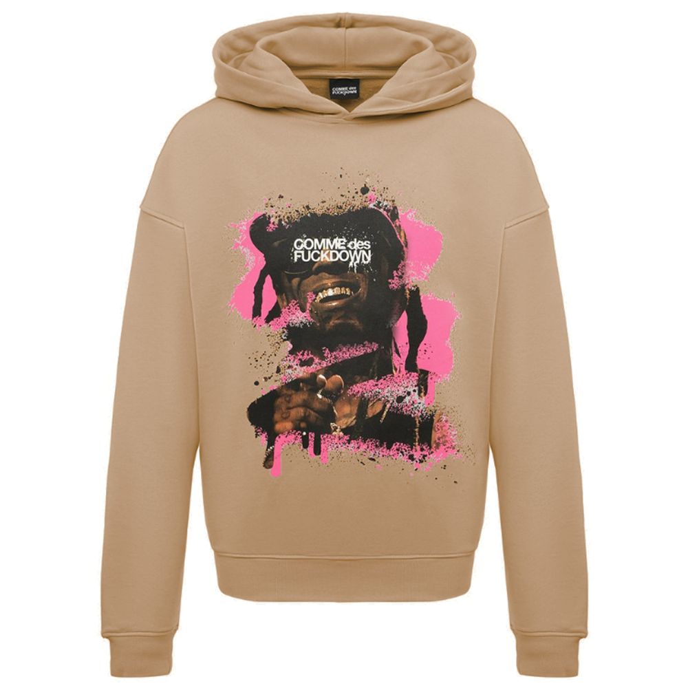 Comme Des Fuckdown Brown Cotton Men's Sweater