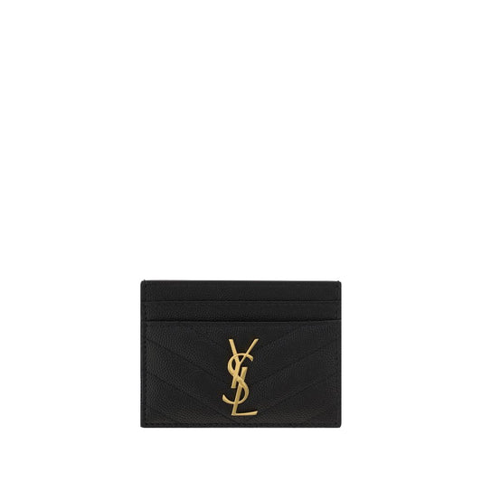 Saint Laurent Black Calf Leather Bos Taurus Cardholder