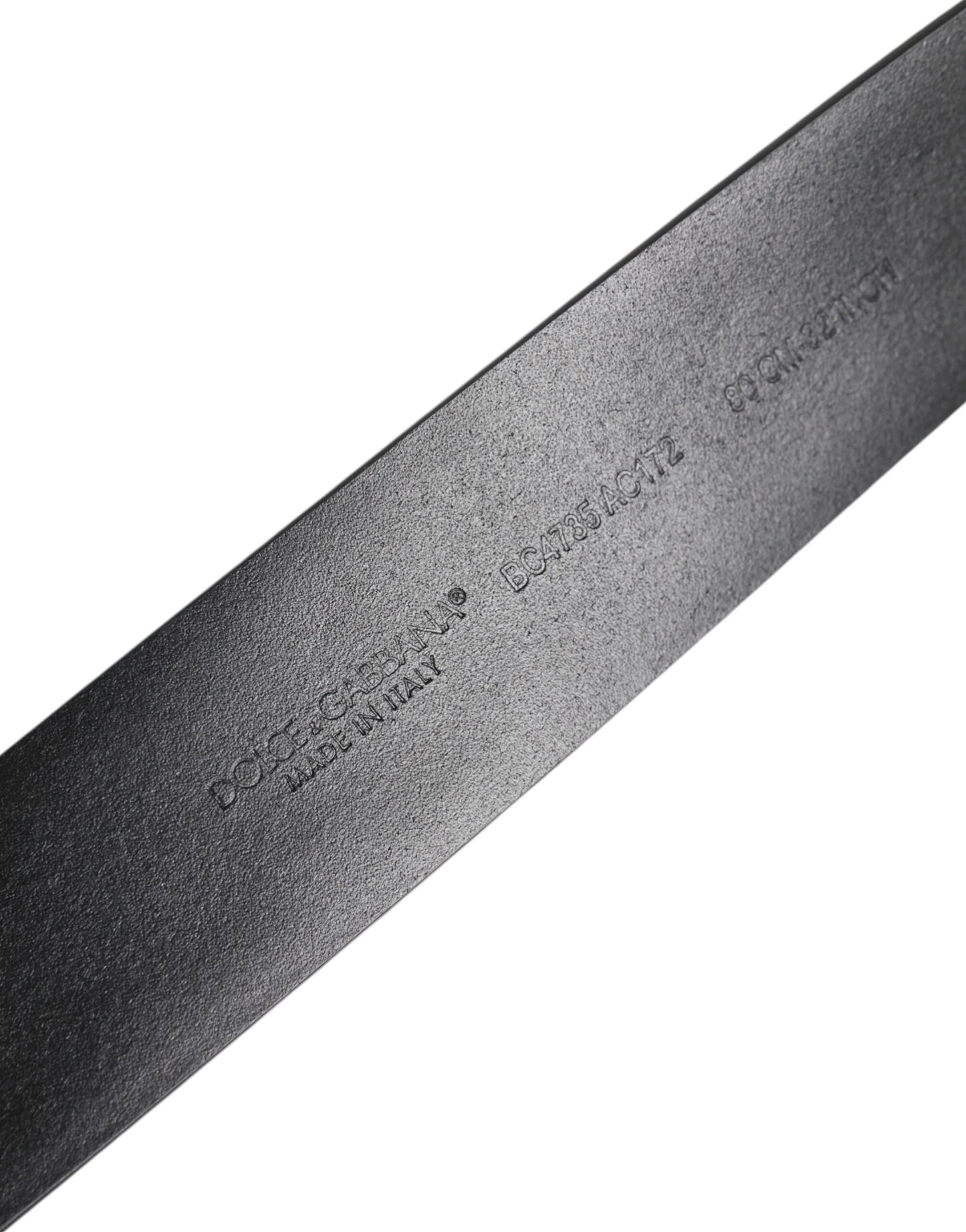 Dolce & Gabbana Black Leather Studded DG Metal Buckle Belt