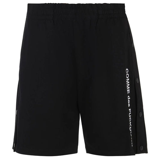 Comme Des Fuckdown Black Viscose Men Bermuda Short