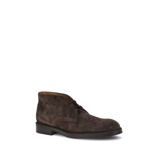 Tod's Brown Calf Leather Bos Taurus Ankle Boots