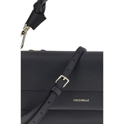 Coccinelle Black Calf Leather Bos Taurus Shoulder Bag