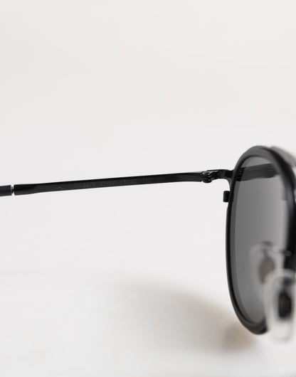 Dolce & Gabbana Black Metal Frame Round DG2276 Eyewear Shades Sunglasses