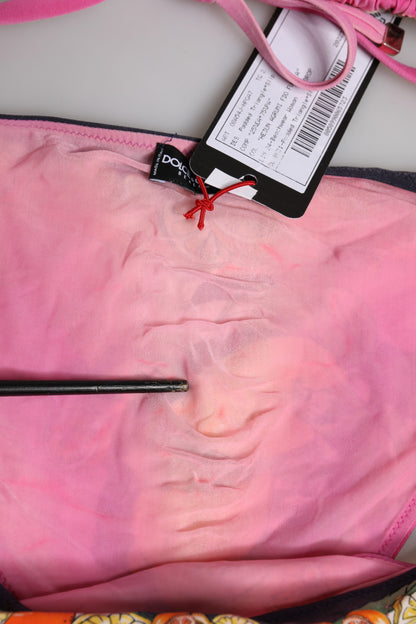 Dolce & Gabbana Pink Printed Swimsuit 2 Piece Top Bottom Swimwear