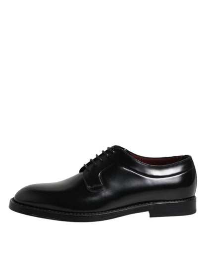 Dolce & Gabbana Black Calf Leather Lace Up Dress Derby Shoes