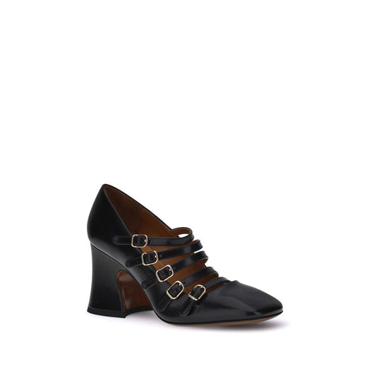 Chloé Black Calf Leather Bos Taurus High Heel Pumps