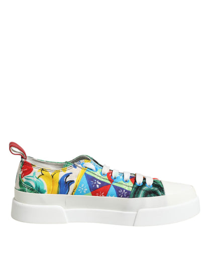 Dolce & Gabbana Multicolor Patchwork Low Top Sneakers Shoes