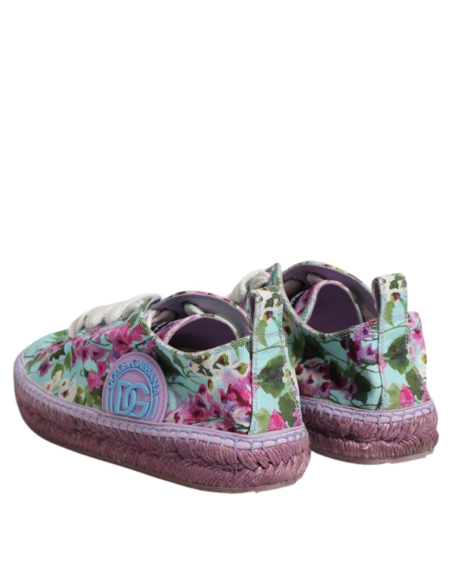 Dolce & Gabbana Multicolor Canvas Espadrilles Sneakers Shoes