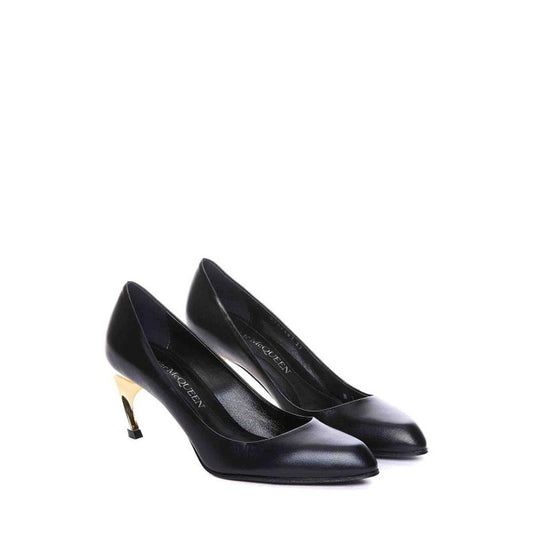 Alexander McQueen Black Lambskin High Heel Pumps