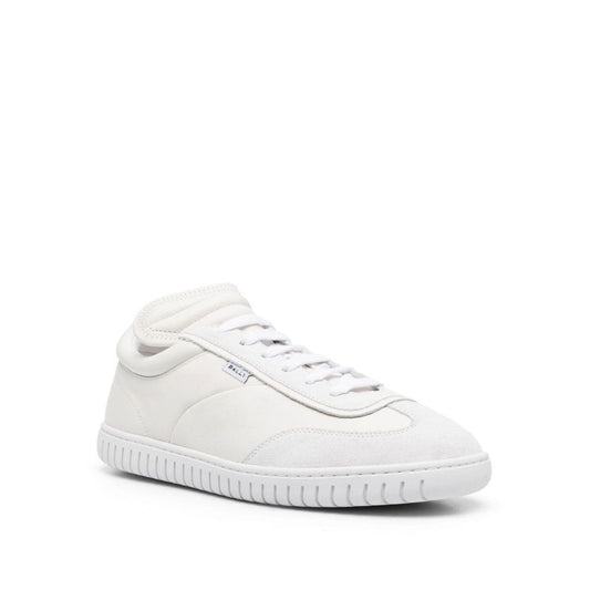 Bally White Calfskin Low Top Sneakers