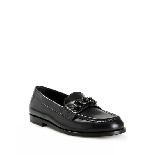 Valentino Garavani Black Leather Slip-On Loafers