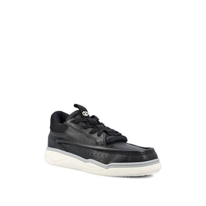 Valentino Garavani Black Lamb Leather Chunky Sneakers