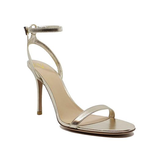 Valentino Garavani Gold Leather Stiletto Heel Sandals