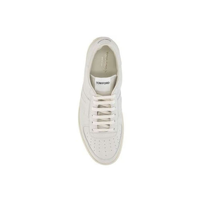 Tom Ford White Calfskin Low Top Sneakers