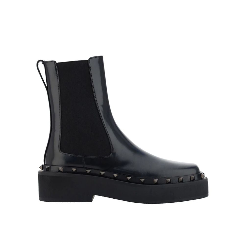 Valentino Garavani Black Calfskin Chelsea Boots