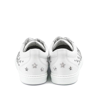 Jimmy Choo White Calfskin Low Top Sneakers