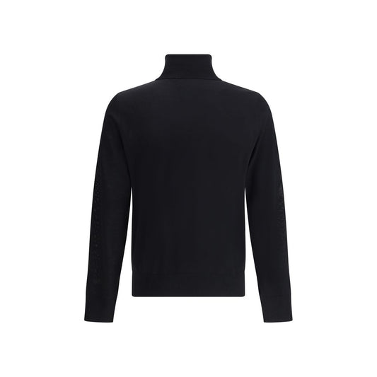 Dsquared² Black Fleece Wool Turtleneck