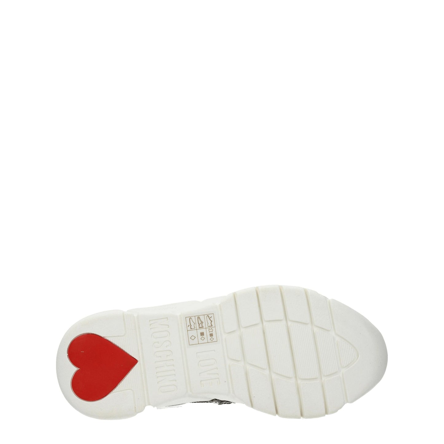Love Moschino White Fabric Chunky Sneakers