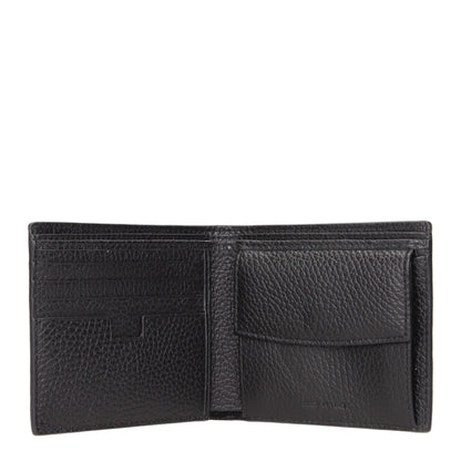 Testoni Black Leather Wallet