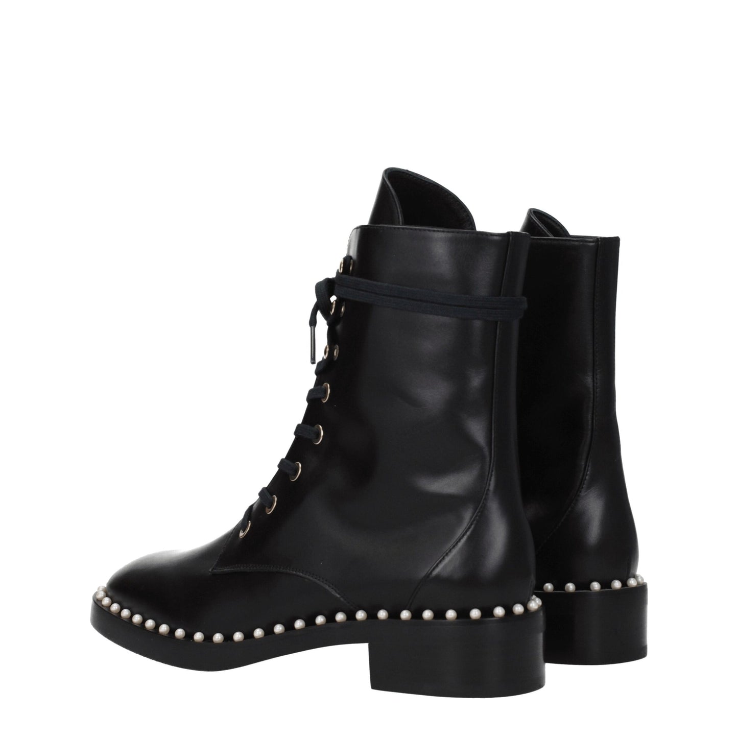 Stuart Weitzman Black Leather Ankle Boots